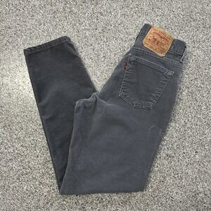 Vintage Levis 550 Jeans Womens 6 28x30 Grey Corduroy Relaxed Tapered USA Made